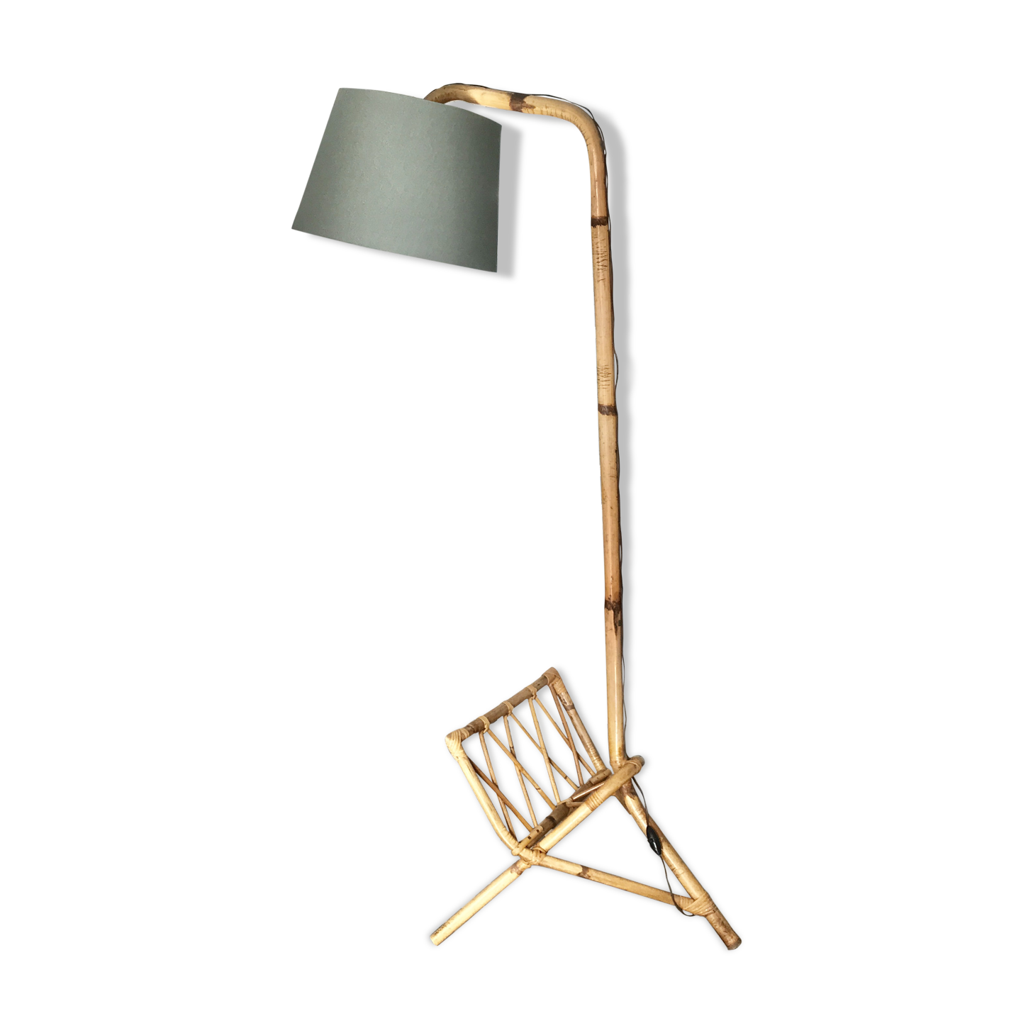Rattan floor lamp