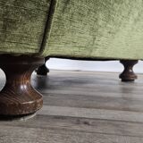 70s corner sofa in green fabric
