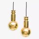 Pair of golden lamps, Denmark, 1950s