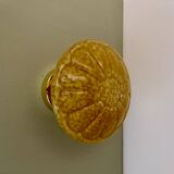 Vintage art deco globe wall or ceiling light in yellow Clichy glass