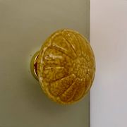 Vintage art deco globe wall or ceiling light in yellow Clichy glass
