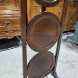 Folding mahogany cake stand