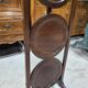Folding mahogany cake stand