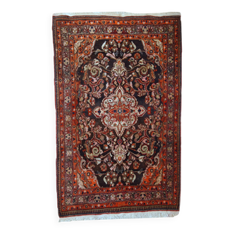 Tapis vintage fait main Tabriz du Moyen-Orient 135cm x 220cm (1950s)