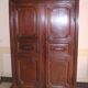 Old wardrobe of manor or castle XIXth in oak