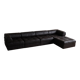 De Sede DS-88 modular sofa in dark brown patchwork leather, Switzerland 1970s