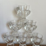 6 glass egg cups