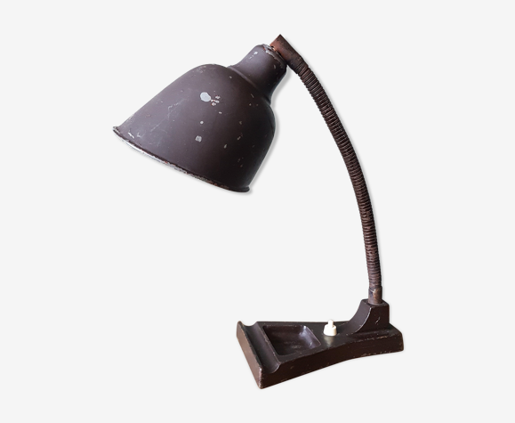 Old metal and cast iron workshop lamp