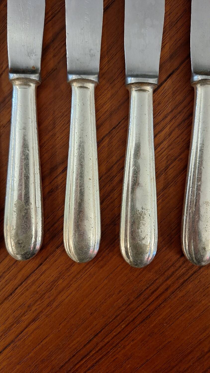 Set of 19th century Christofle silver plated knives