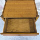 Large bedside table, vintage Scandinavian teak sofa end table