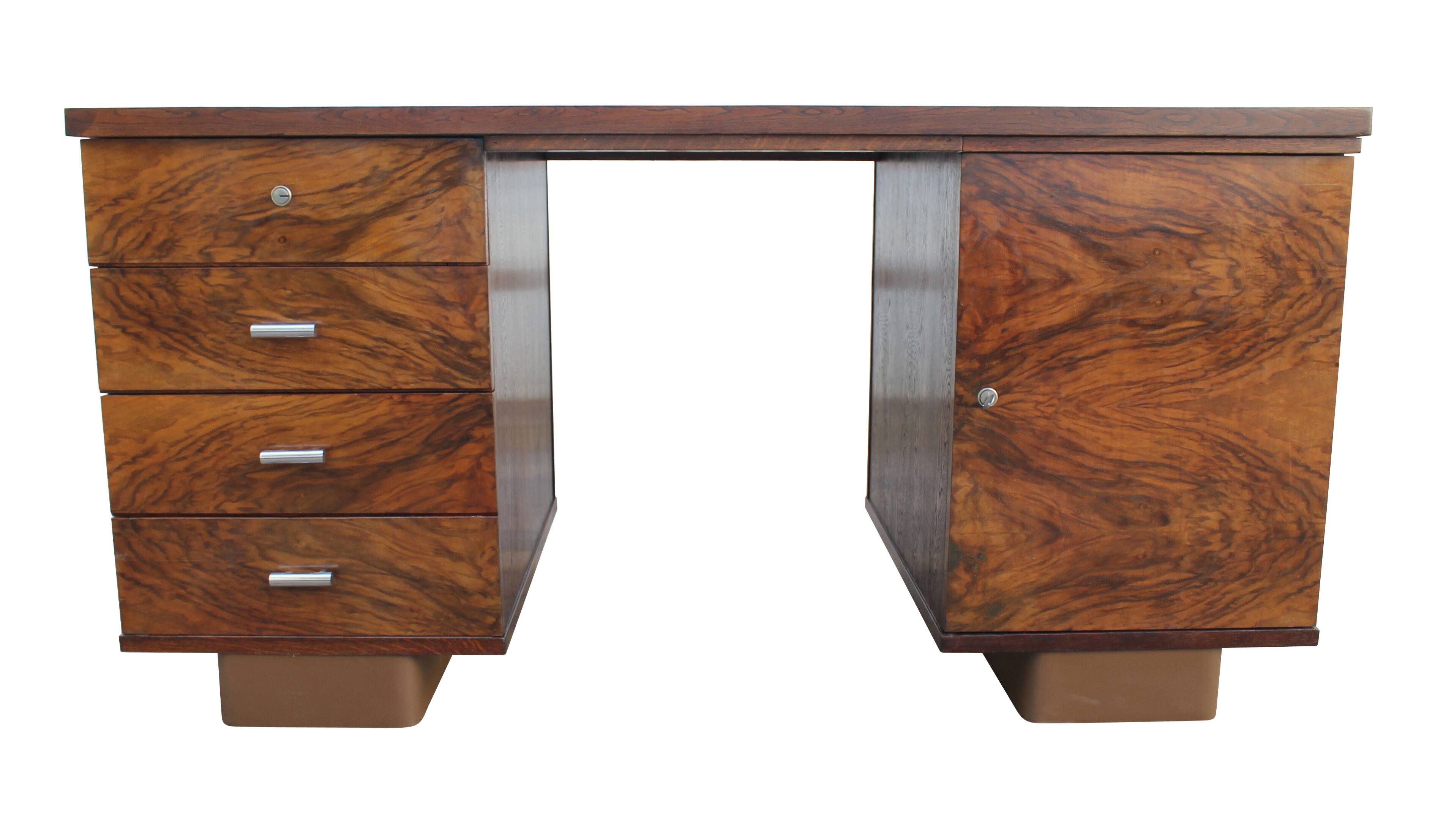 1930's Modernist Desk by Jindrich Halabala for UP Brno