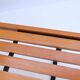 Bench in 60s-70s style, slatted bench, low seat, retro vintage style from the 60s-70s.