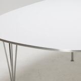 Superellipse table by Arne Jacobsen, Hein, Mathsson for Fritz Hansen, Denmark 70s-80s