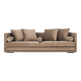 Canapé malmo marron velour, design scandinave