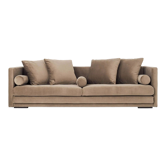 Canapé malmo marron velour, design scandinave