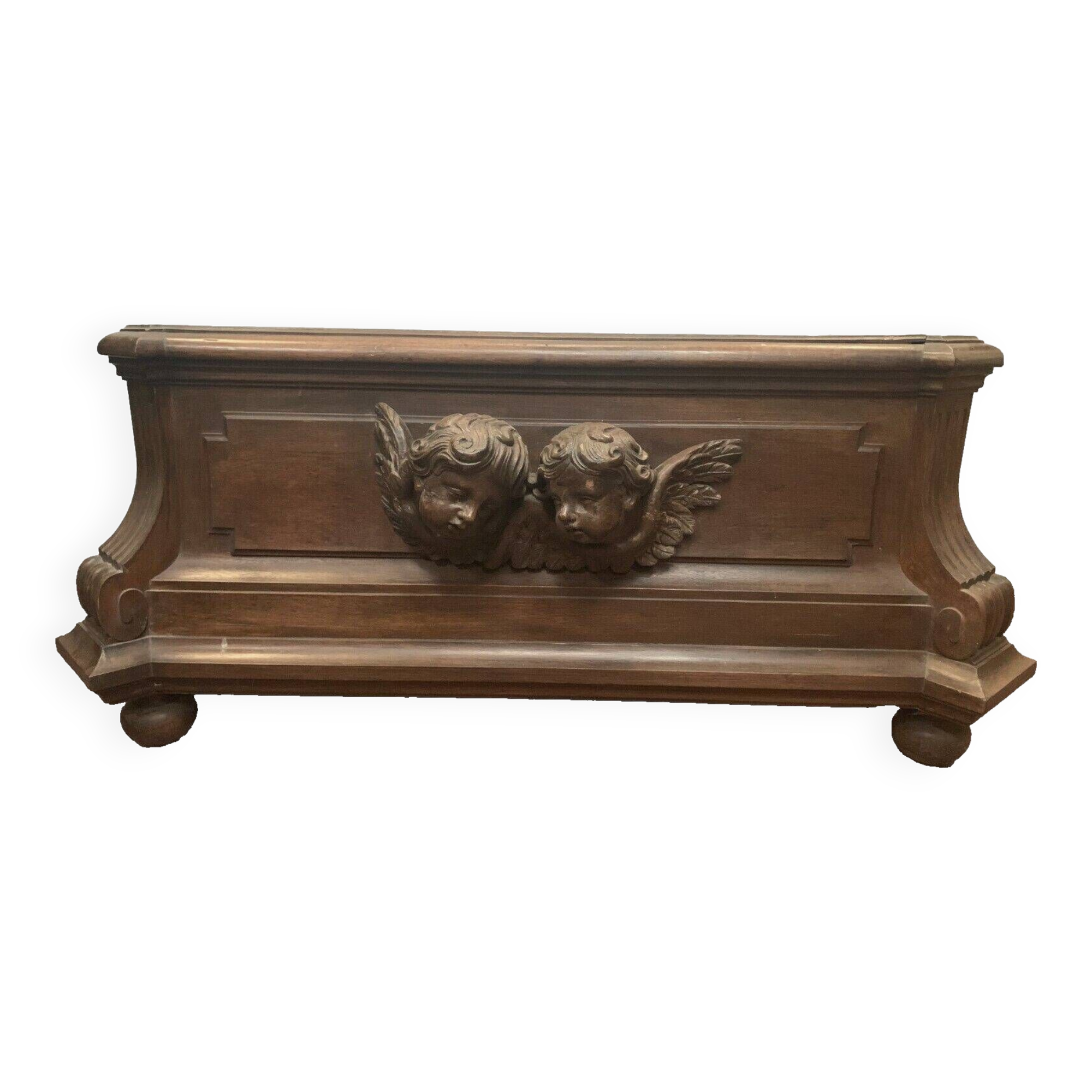 Napoleon III style planter in solid oak 20th century