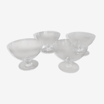 4 vintage Baccarat crystal cups