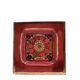 Georges Pelletier red and gold square ceramic pocket emptier, 1970s