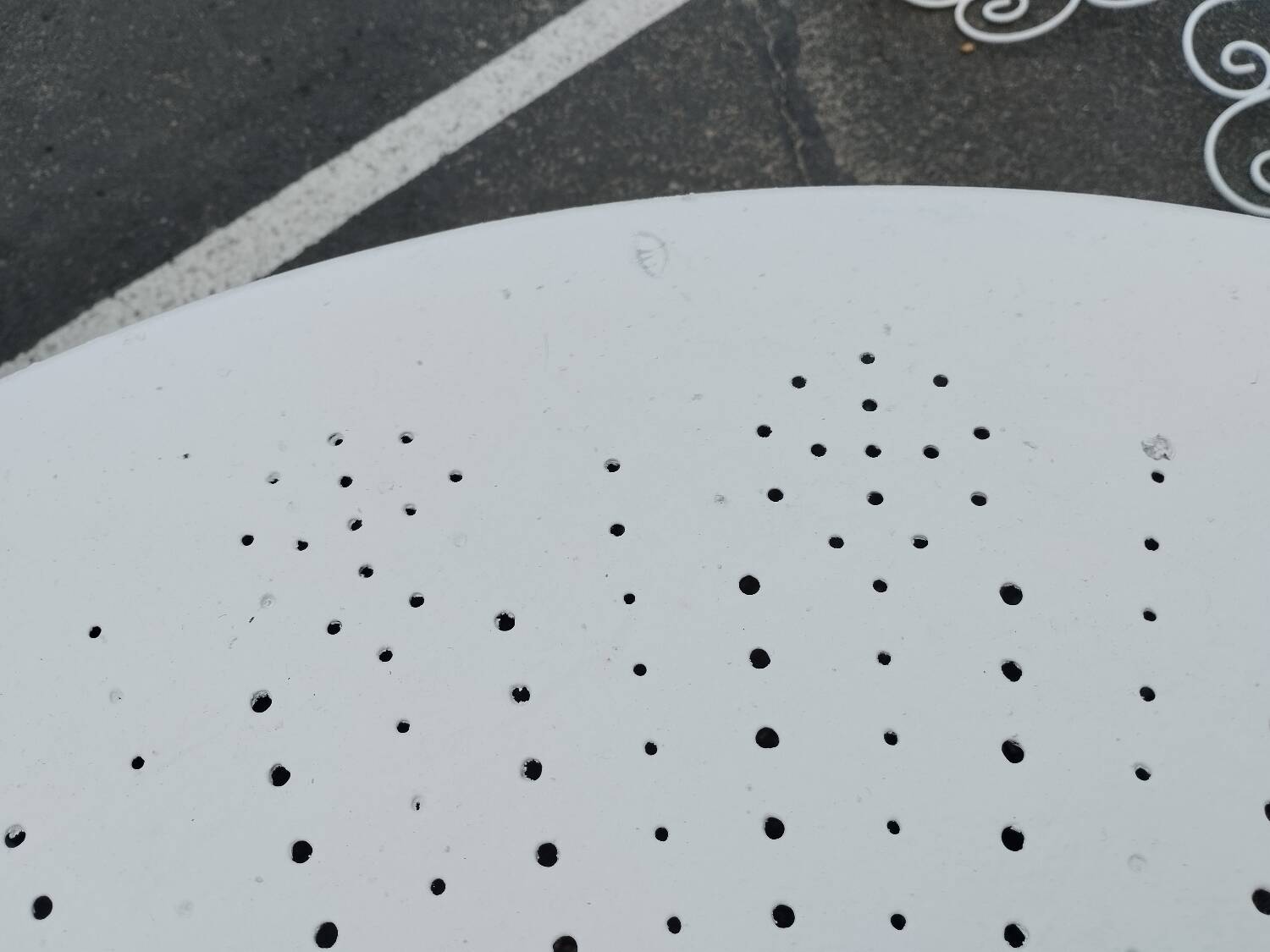 Antique garden furniture in vintage iron