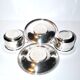 Set of 2 coffee cups Antique ribbons in silver metal Goldsmith Weinthal Georges