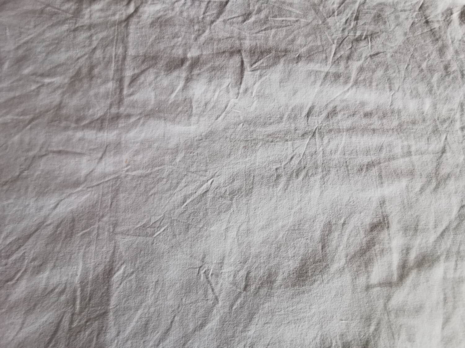 Old large monogrammed sheet hand-embroidered.
