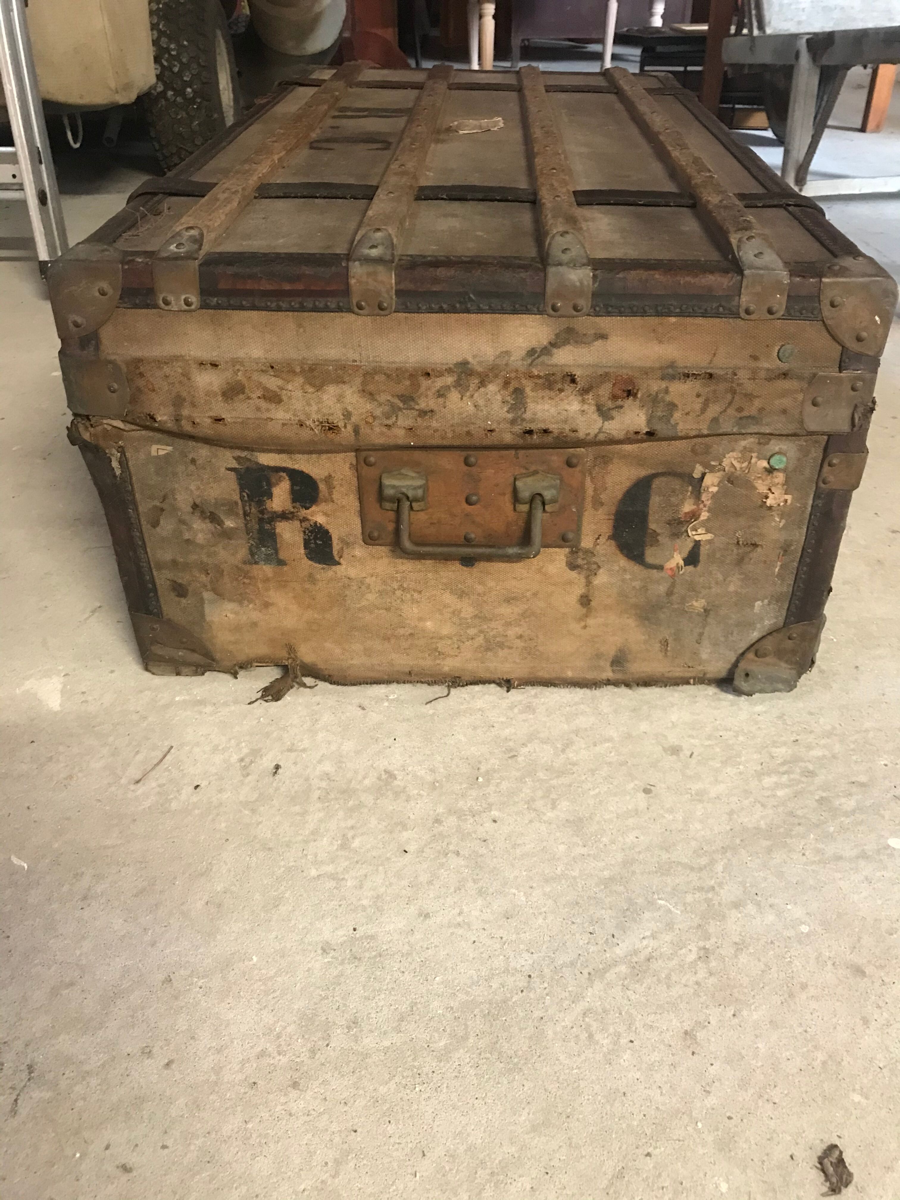 Ancient travel trunk