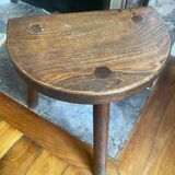 Dark wood tripod stool