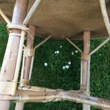 Rattan side table