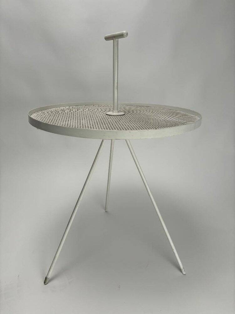 Mid-Century Iron Gueridon Table in the style of Mathieu Matégot, France, 1950s