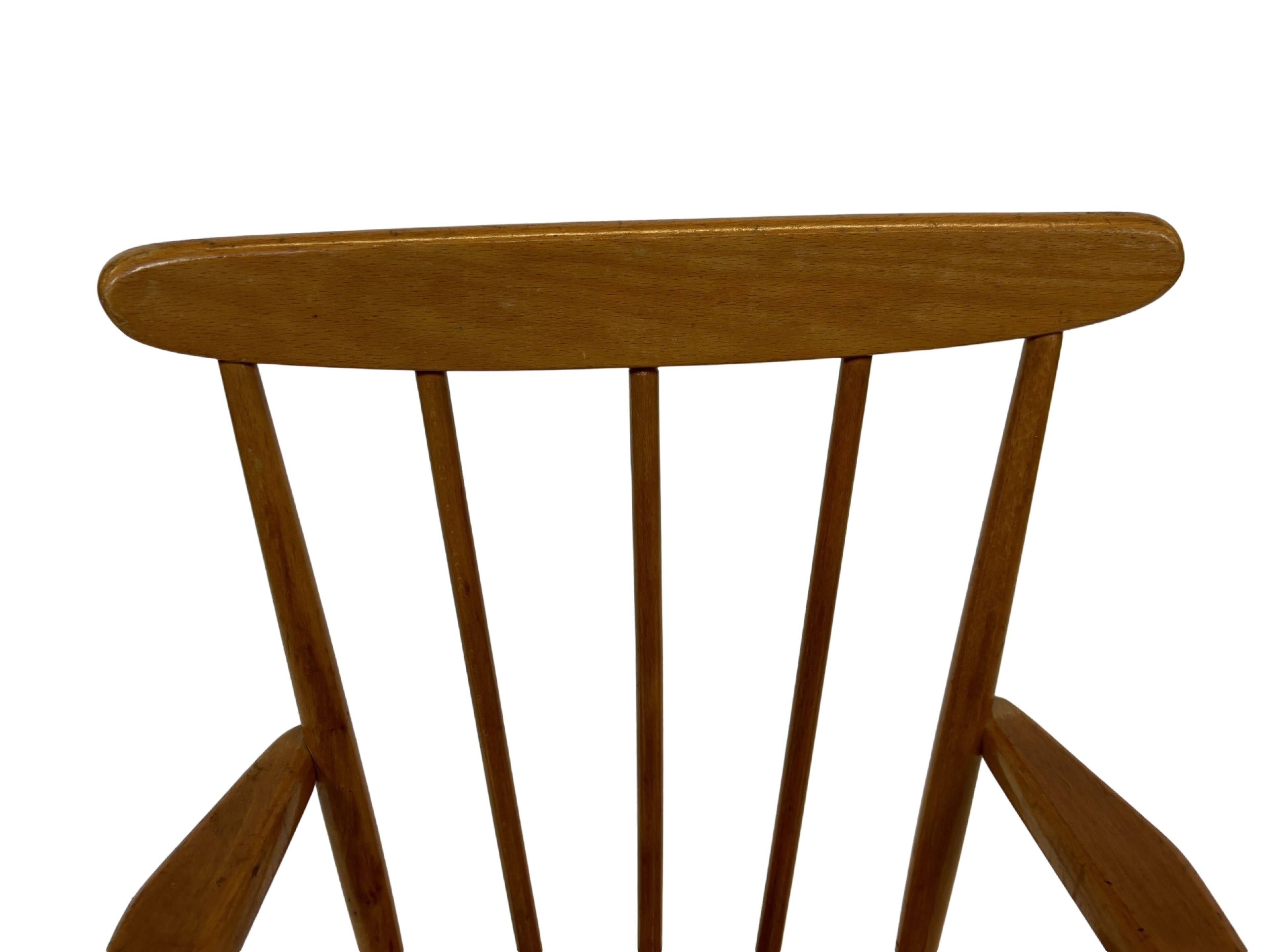 Vintage children's chair children's room slatted chair design 50's