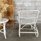 Fauteuil en rotin blanc