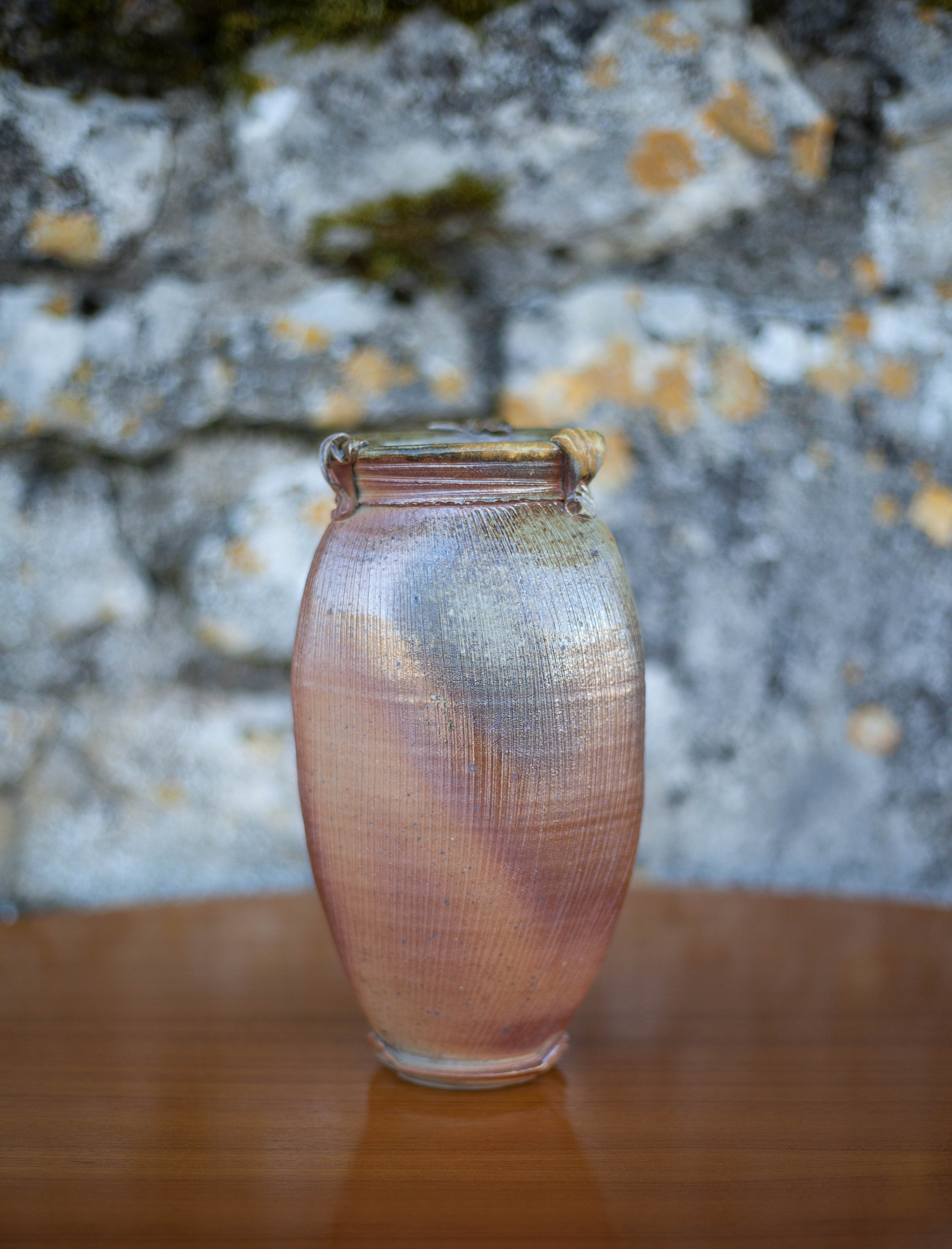 Vase in vintage glazed stoneware