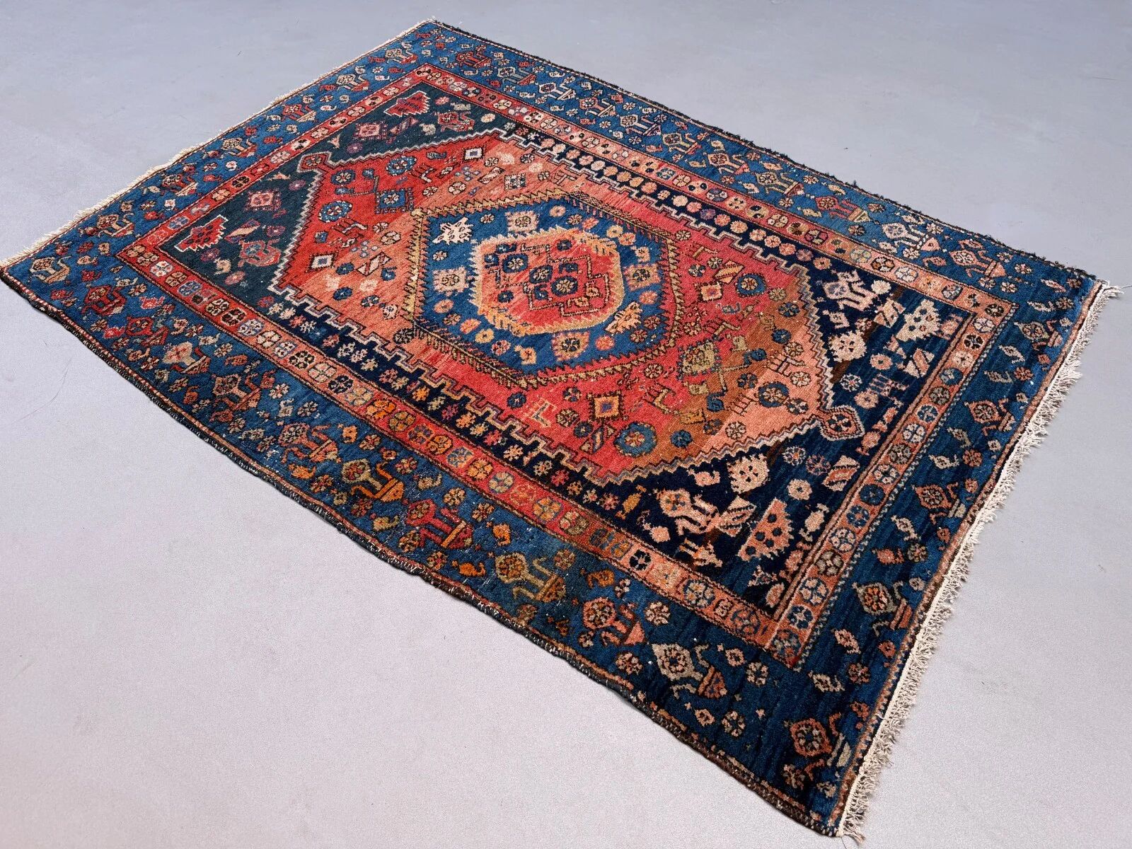 Tapis tribal vintage 130x185 cm, moyen, tapis oriental tribal 2543