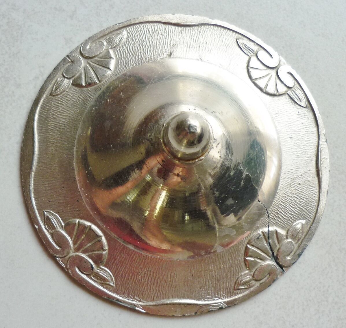 Seau, pot à biscuits ancien, verre soufflé, émaillé, ateliers Legras, art nouveau