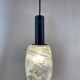 Pair of 1970s Putzler grey marbled pendant lights