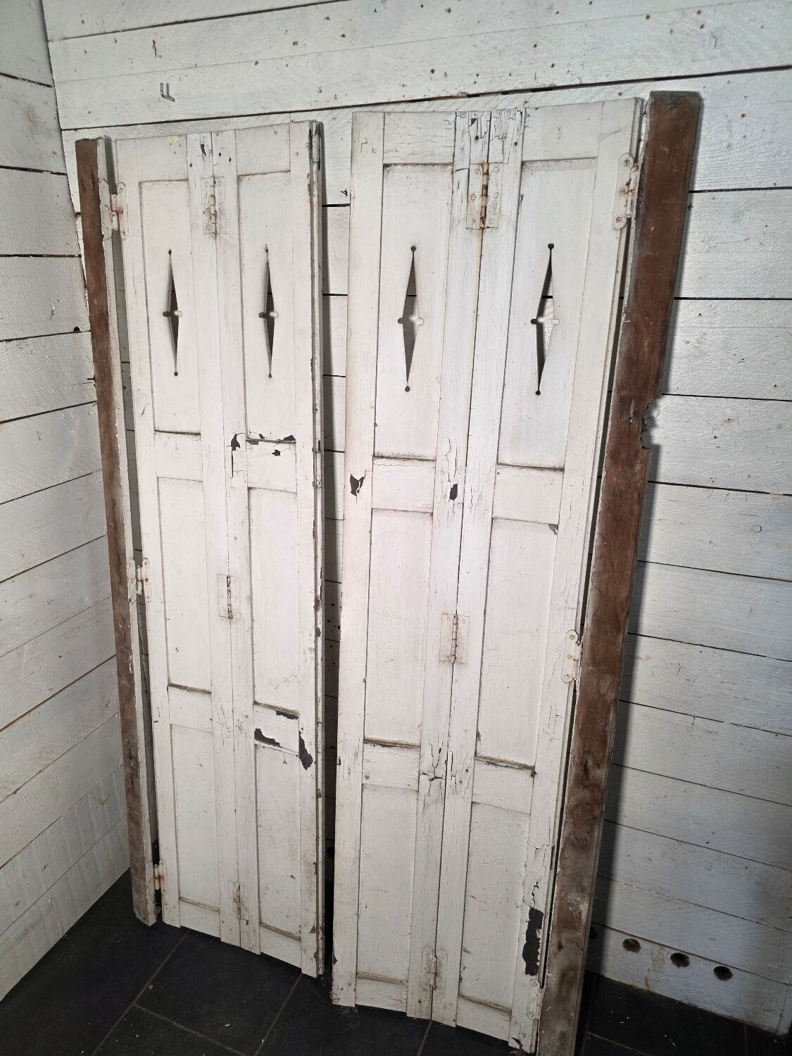 Pair of old shutters