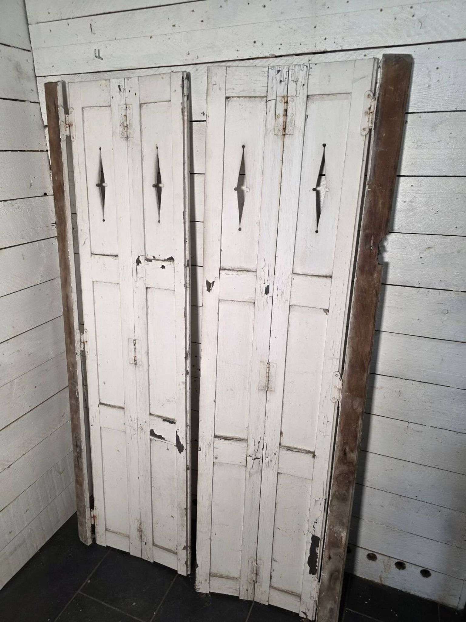 Pair of old shutters