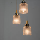 Mid century adjustable glass suspension by Pokrok Zilina, 1970s