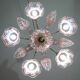 Liz Taylor, Iridiscent Pink Murano Glass Chandelier, 1980s