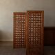 Vintage wooden room divider 3-part room screen in pine