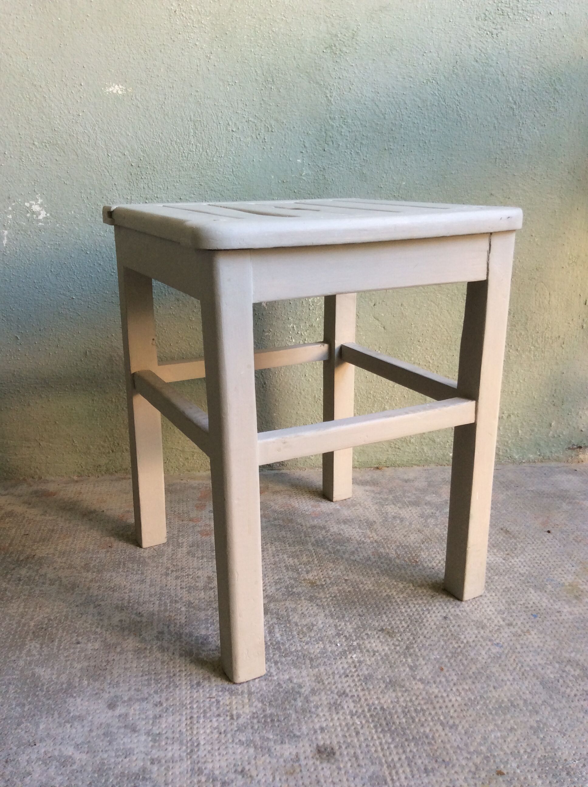 Wooden workshop stool