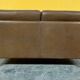 Danish vintage 2 seater brown leather sofa 1970s