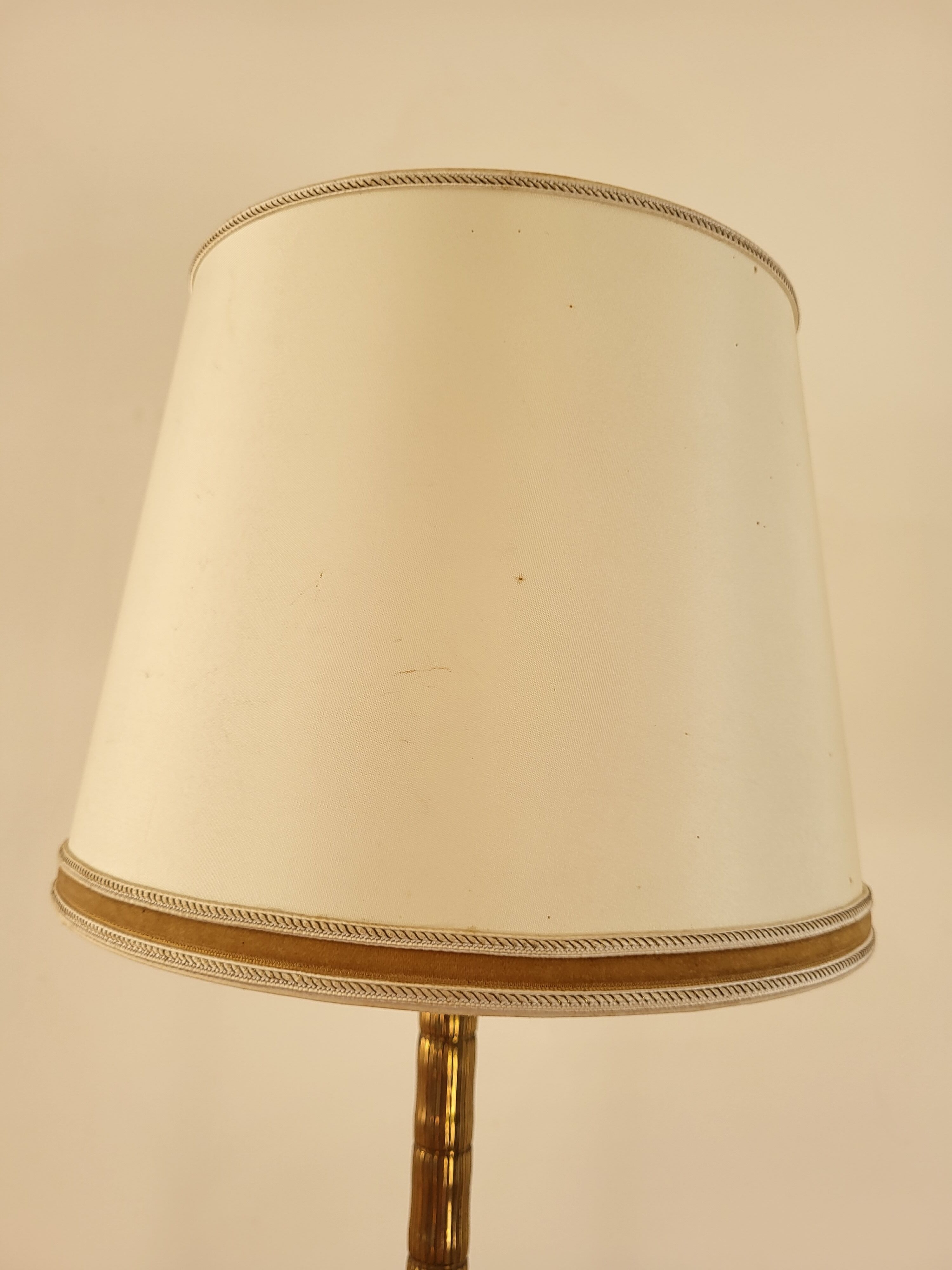 Bronze floor lamp with bamboo effect