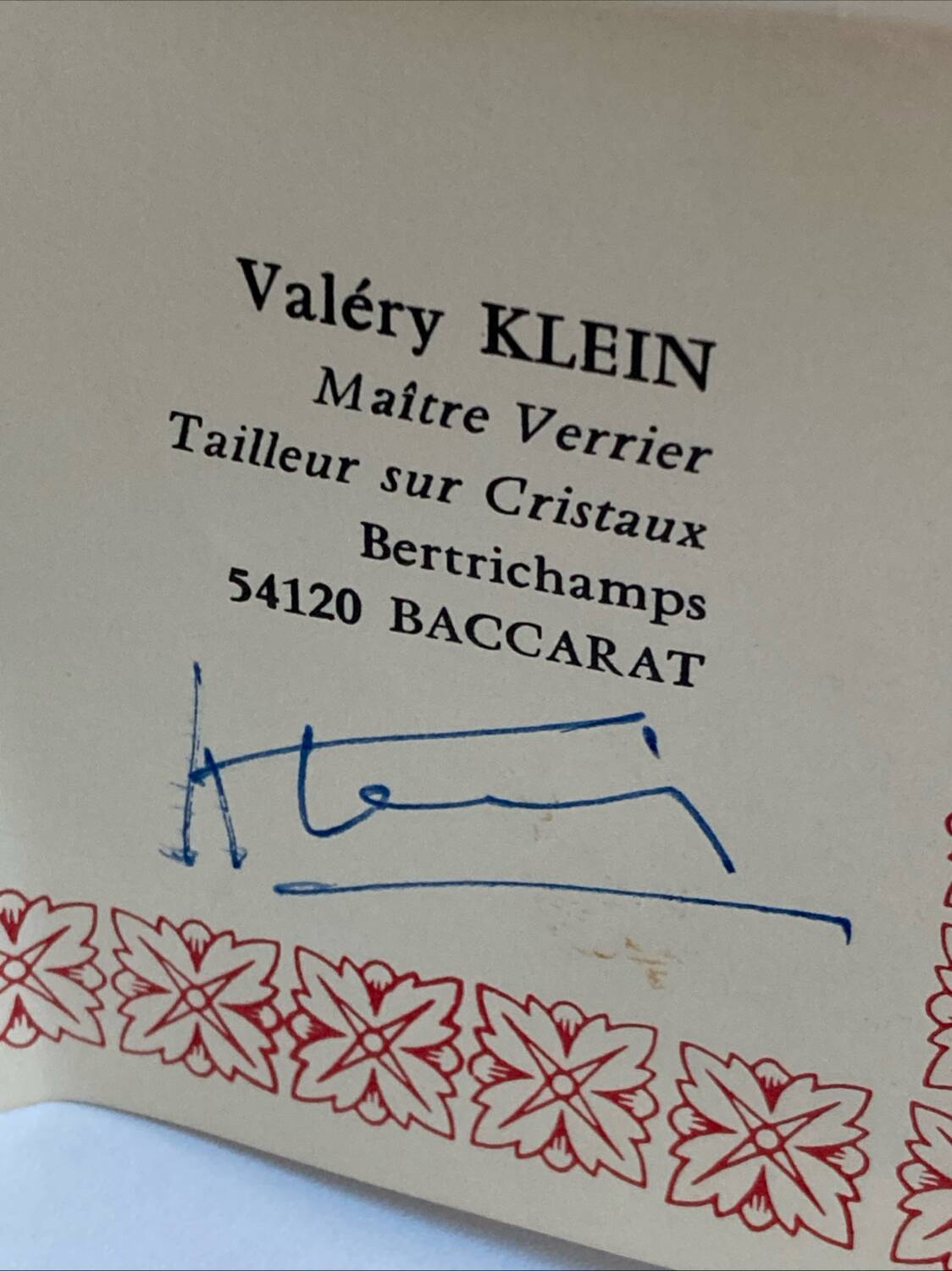 Large crystal cooler from BACCARAT DE VALERY KLEIN, new