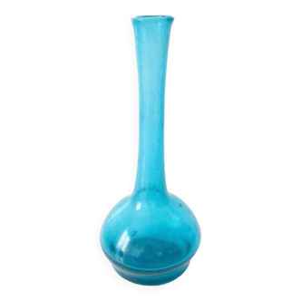 Vase Soliflore Bleu Verre Soufflé