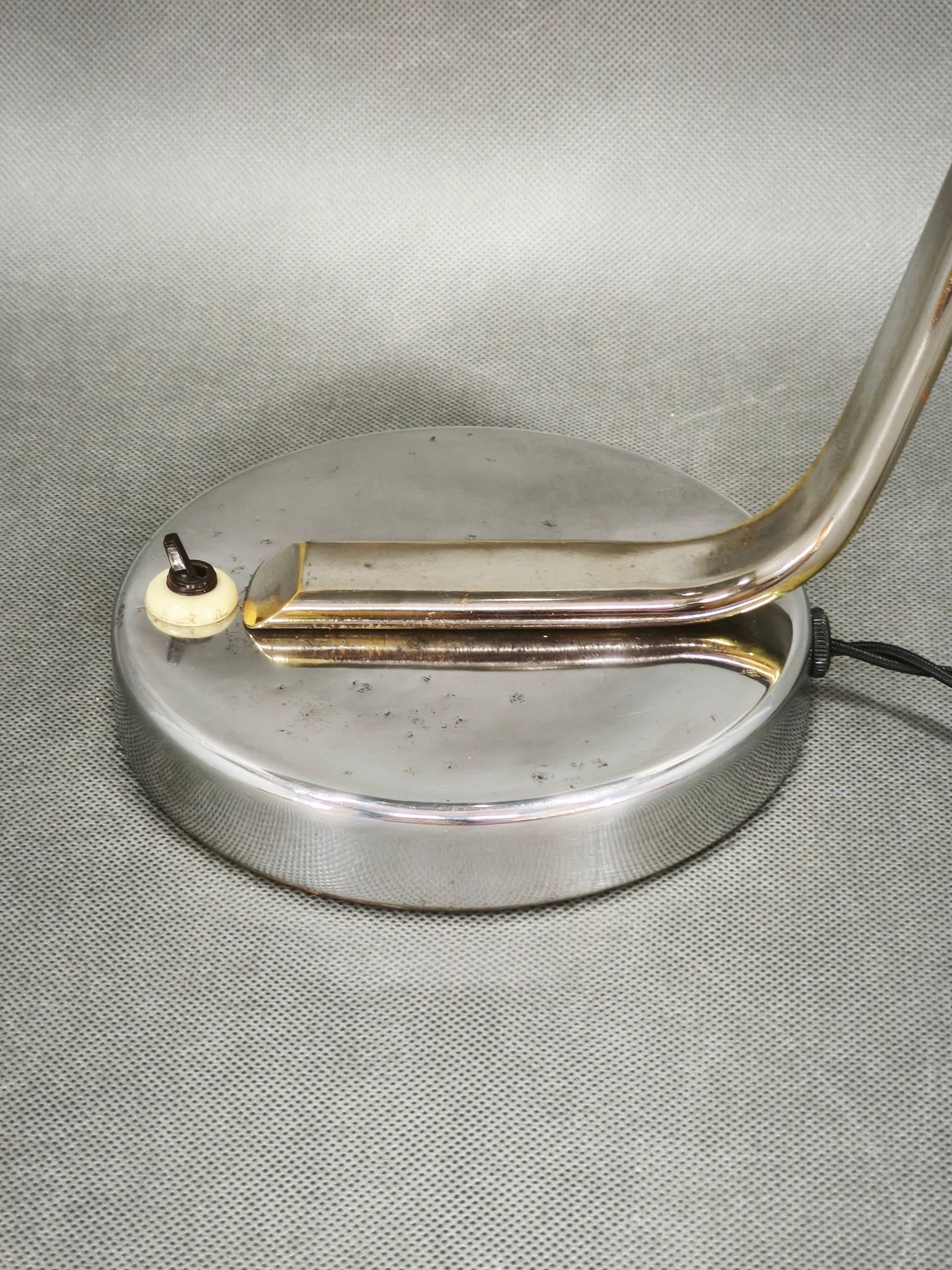Rare lampe de bureau réglable en chrome Bauhaus des années 1930, Tchécoslovaquie