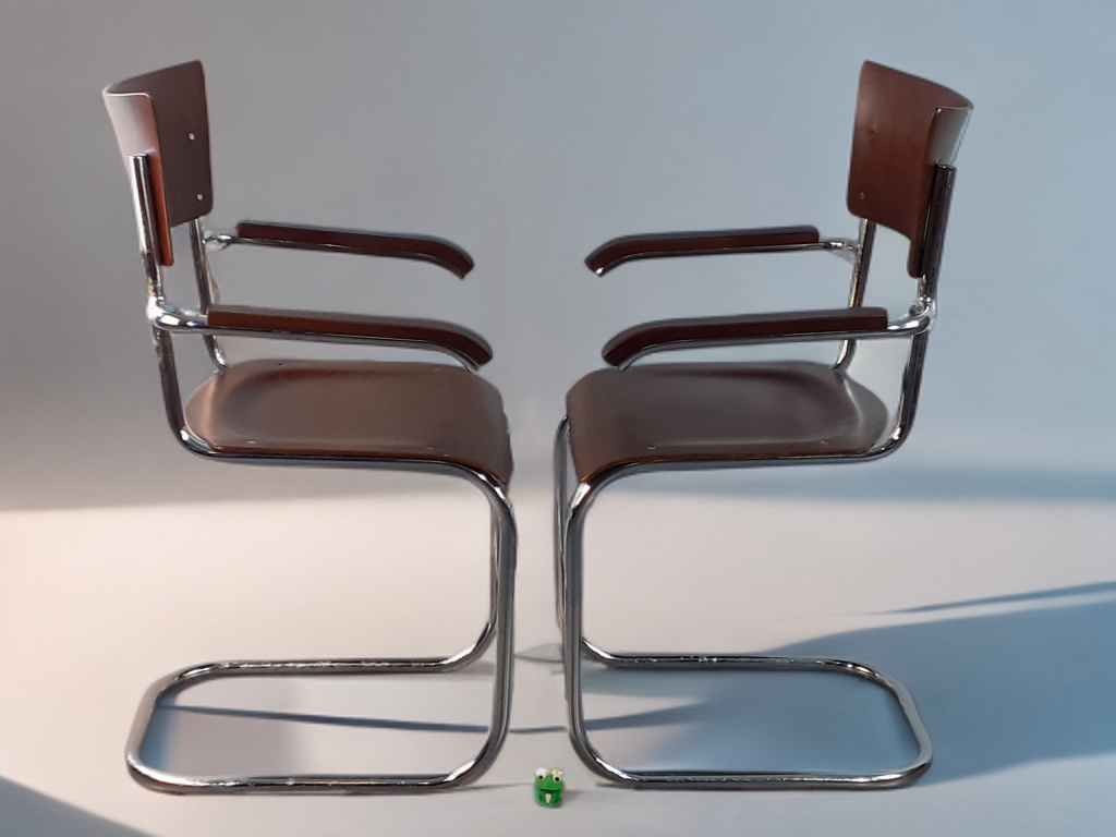 Paire de chaises Mücke Melder, Bauhaus tchèque 1930s