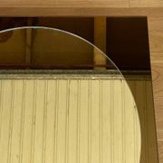 Mirror 1970 in glass smoked modernist square shape