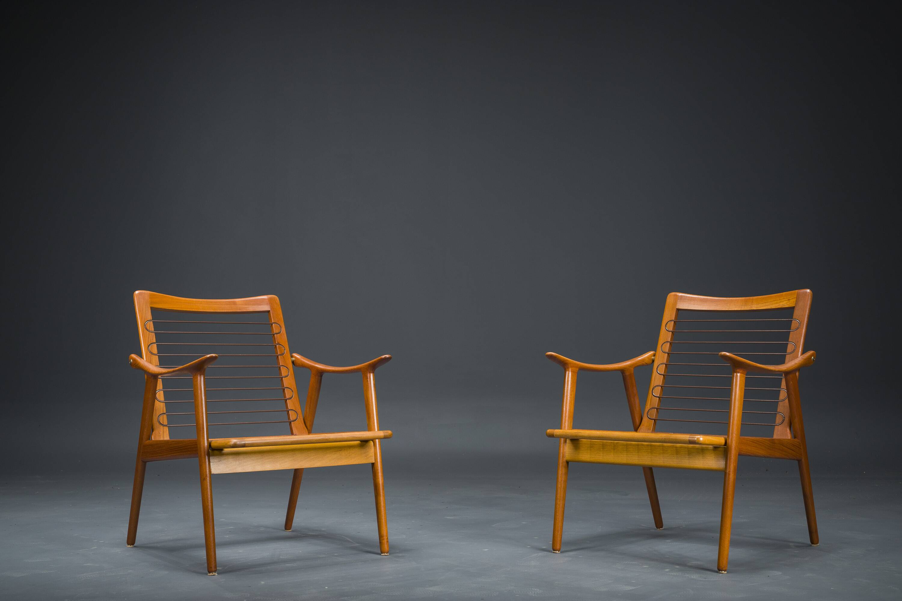 Model 563 Chairs by Fredrik Kayser for Vatne Lenestolfabrikk, Norway, 1960s, Set of 2