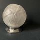 Antique art deco lamp, molded glass globe lamp 1930, France